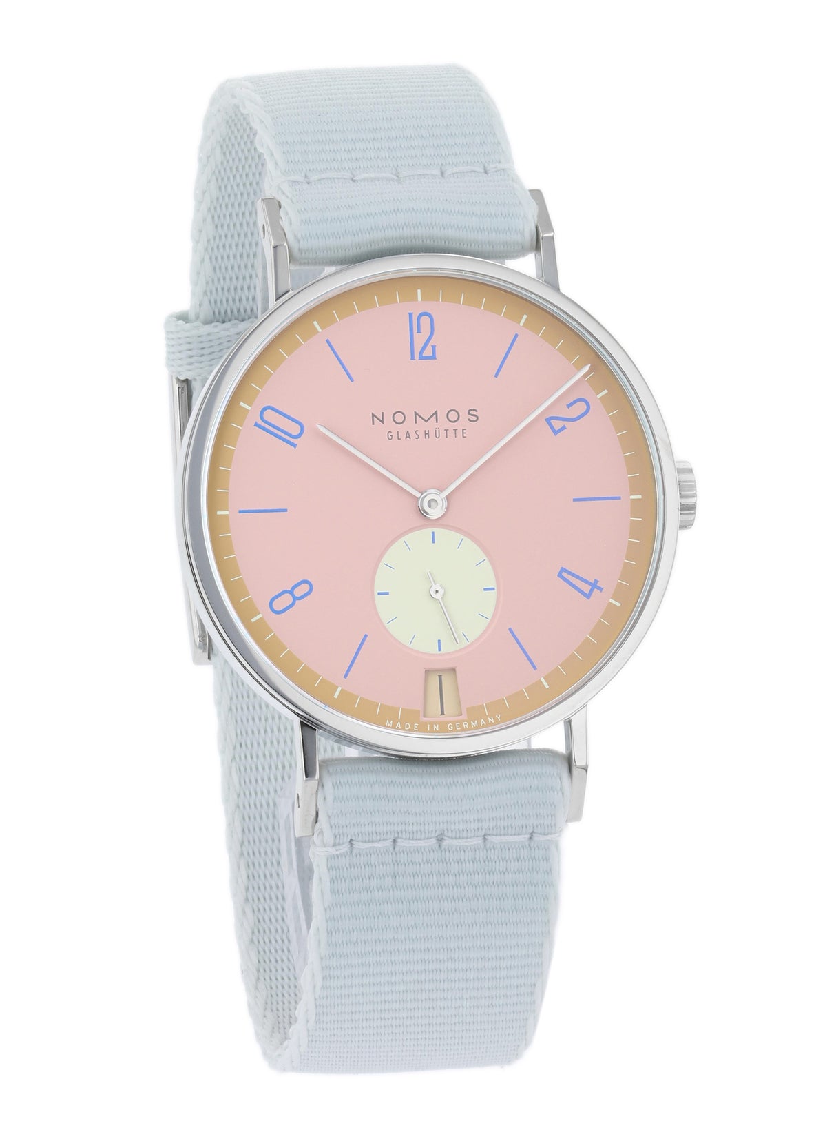NOMOS Glashütte Tangente 38 Date Pompadour Ref. 179.S15