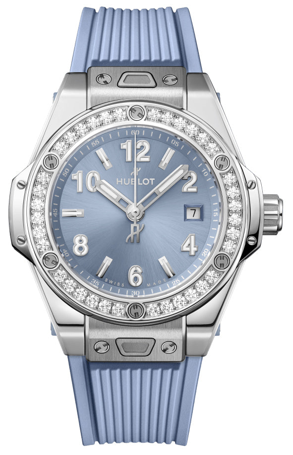 Hublot Big Bang One Click Steel Coal Blue Diamonds 33 mm