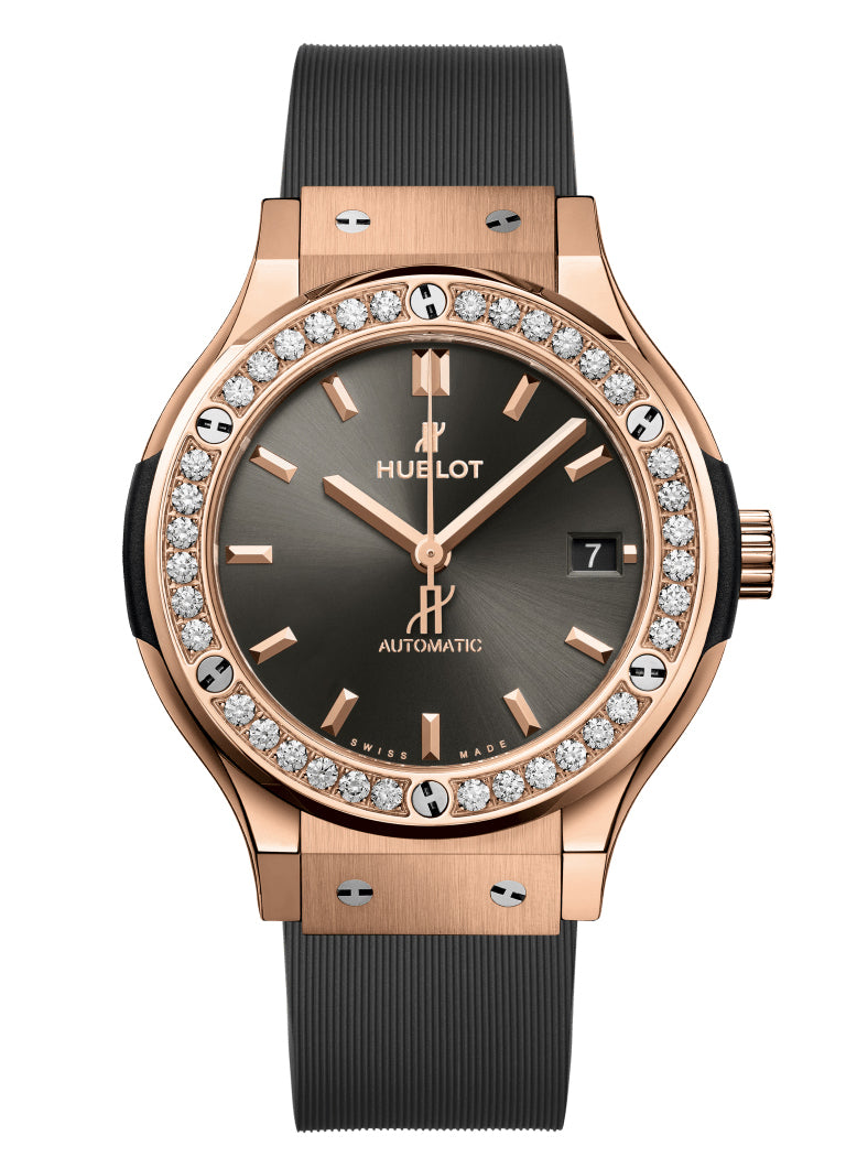 Hublot Classic Fusion Automatic Racing Grey King Gold Diamonds 38mm