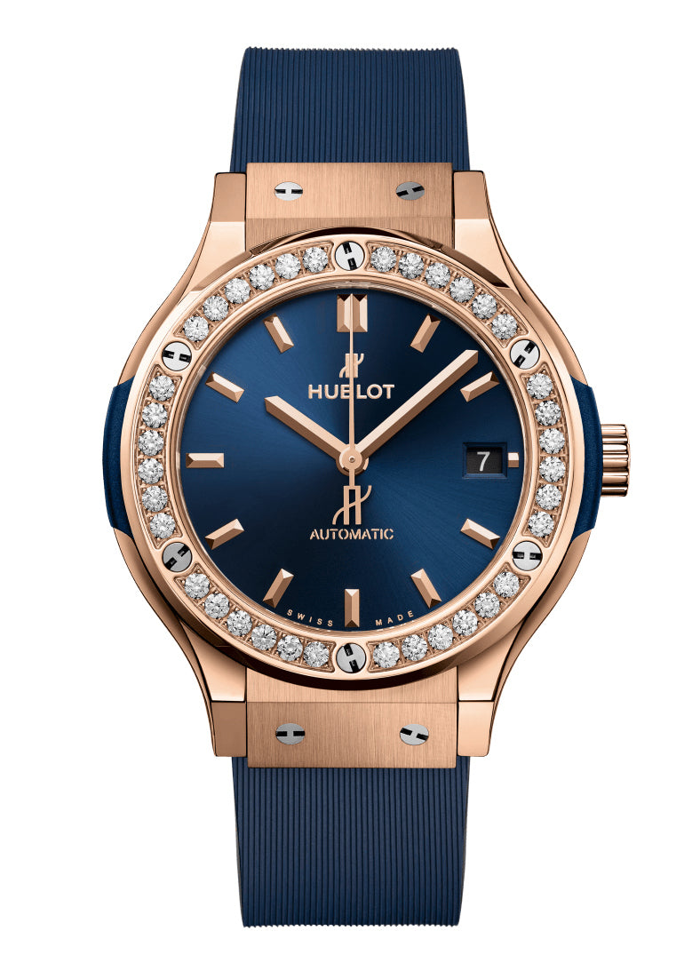 Hublot Classic Fusion Automatic King Gold Blue Diamonds 38mm