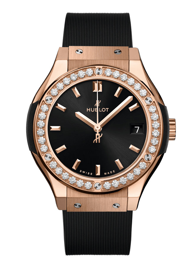 Hublot Classic Fusion Quartz King Gold Diamonds 33mm