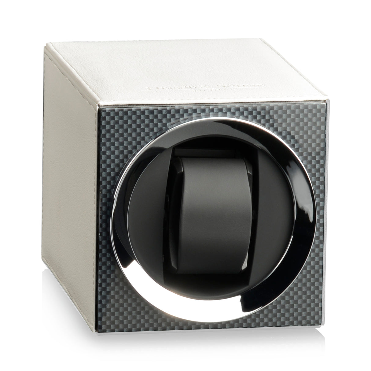 Heisse & Söhne Uhrenbeweger Moon Carbon Lack/Leder Creme