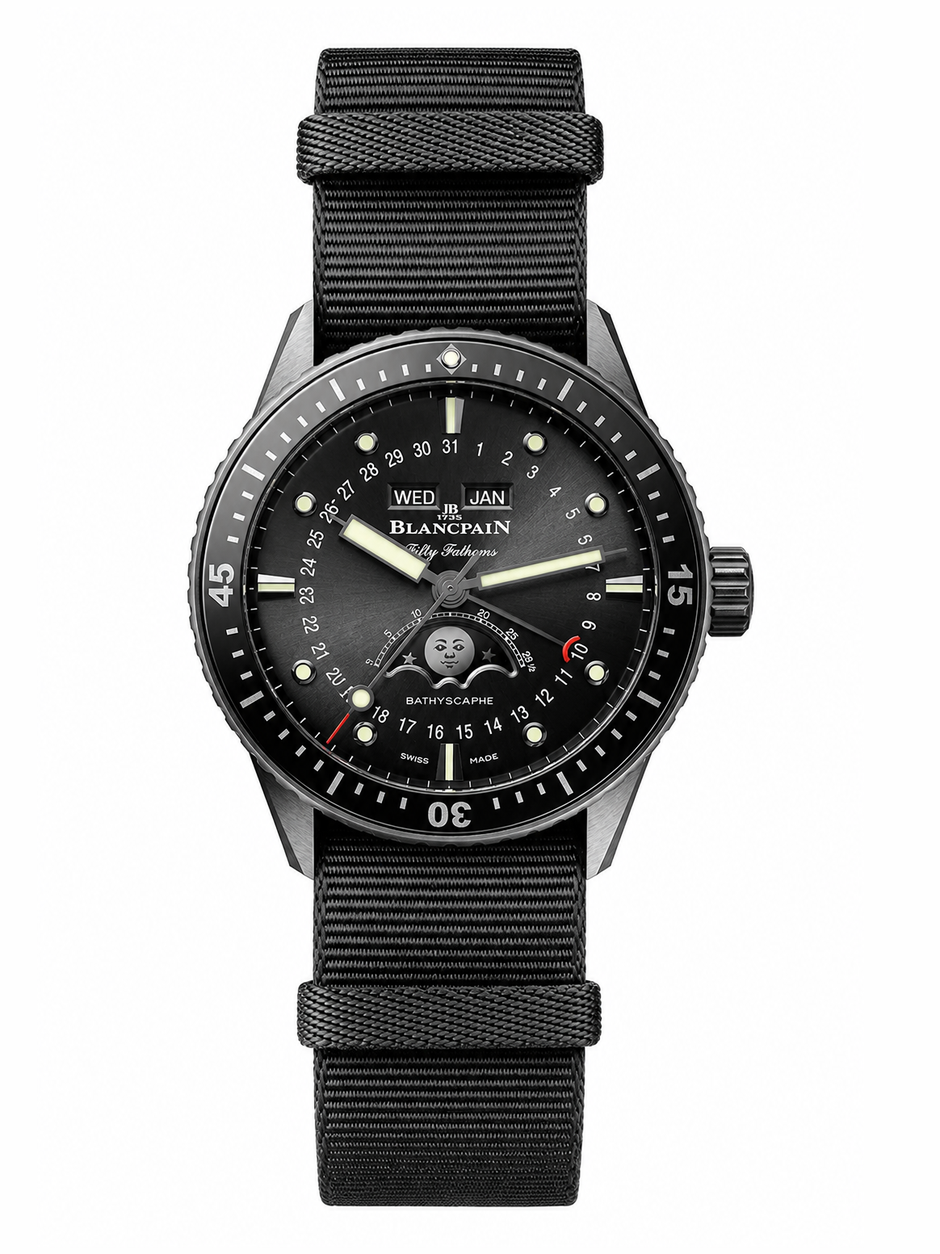 Blancpain Fifty Fathoms Bathyscaphe Quantième Complet Phase de Lune Ref. 5054 0130 NABA