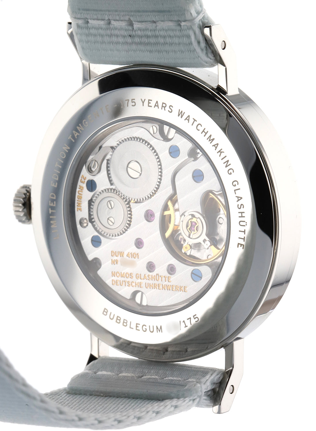 NOMOS Glashütte Tangente 38 Datum Bubblegum