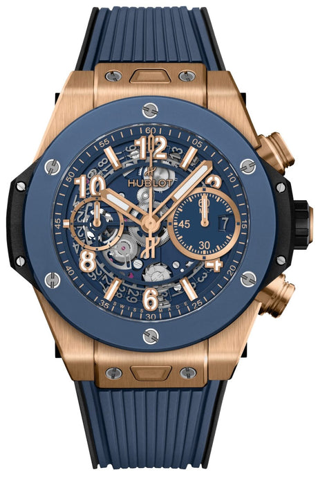 Hublot Big Bang Unico King Gold Blue Ceramic Automatic Chronograph 42mm