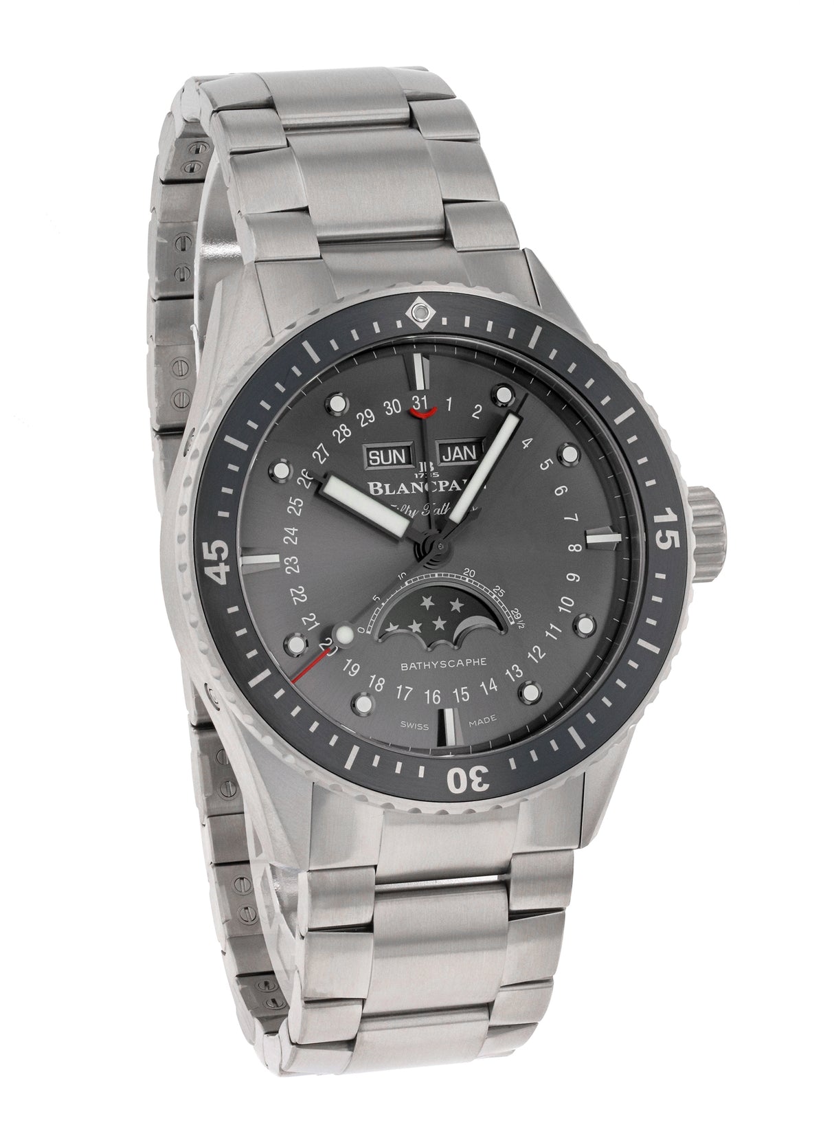 Blancpain Fifty Fathoms Bathyscaphe Quantième Complet Phase de Lune