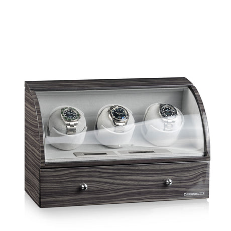 Designhütte Uhrenbeweger Basel 3 LCD Dark Oak