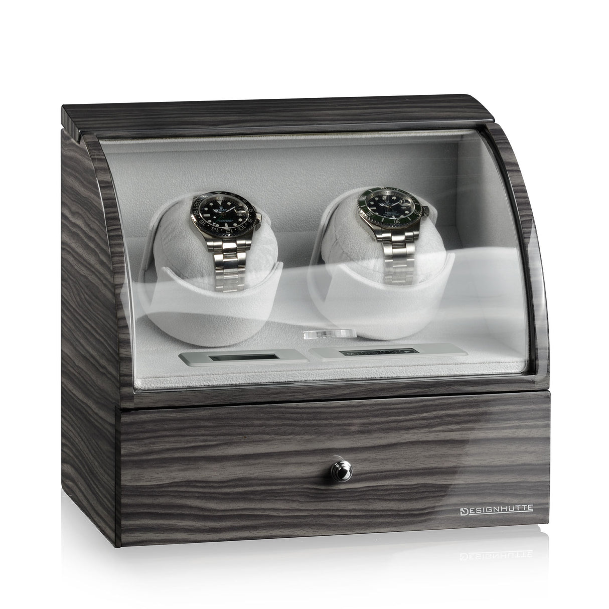 Designhütte Uhrenbeweger Basel 2 LCD Dark Oak