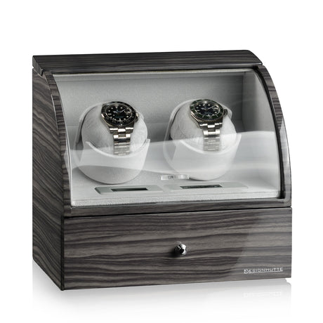 Designhütte Uhrenbeweger Basel 2 LCD Dark Oak