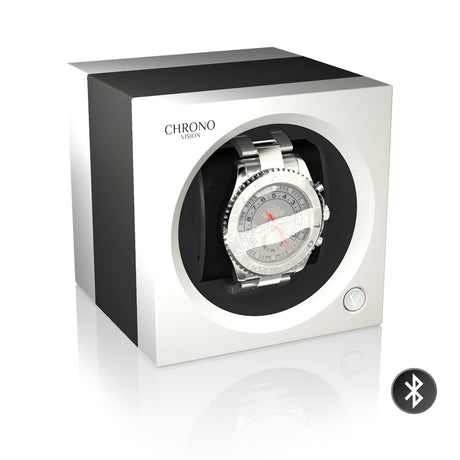 Chronovision One Bluetooth- Titanium anodized/White Silk