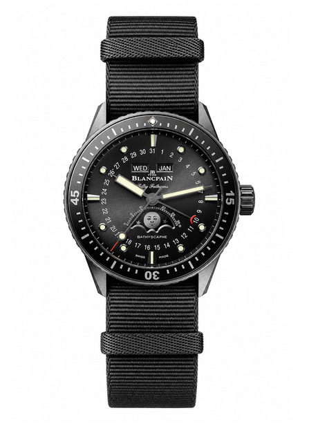 Blancpain Fifty Fathoms Bathyscaphe Quantième Complet Phase de Lune Ref. 5054 0130 NABA