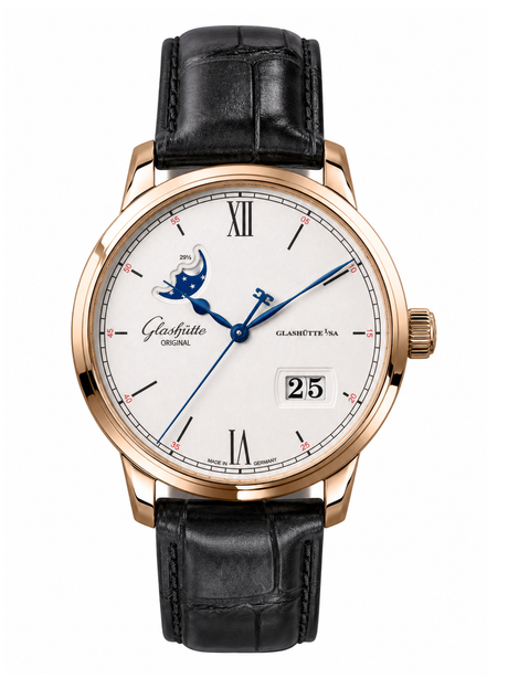 Glashütte Original Senator Excellence Data Panoramica Fasi Lunari Ref. 1-36-04-02-05-61