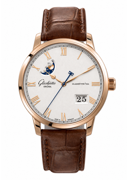 Glashütte Original Senator Excellence Data Panoramica Fasi Lunari Ref. 1-36-24-02-05-62
