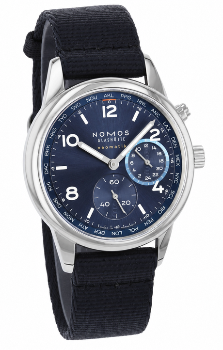 NOMOS Glashütte Club Sport Neomatik Weltzeit Bleu Ref. 790