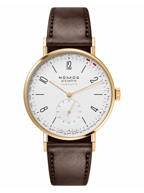 NOMOS Glashütte Tangente Gold neomatik 38 Update Doré Ref. 196