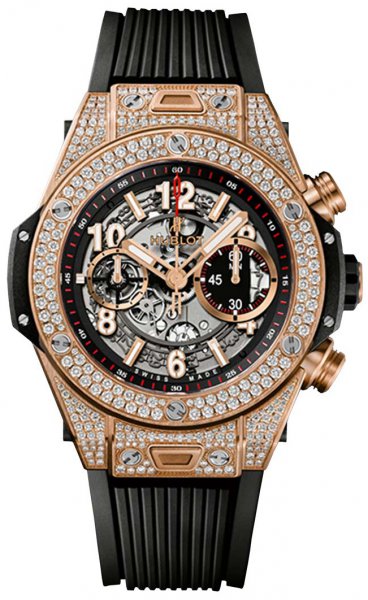 Hublot Big Bang Unico King Gold Pave 45mm Automatic Chronograph