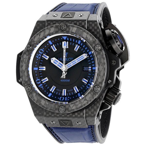 Hublot King Power 48mm Oceanographic 4000 All Black Blue Limited Edition Hublot King Power 48mm Oceanographic 4000 All Black Blue Limited Edition