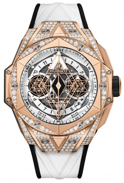 Hublot Big Bang Unico Sang Bleu II King Gold White Pave 45 mm Hublot Big Bang Unico Sang Bleu II King Gold White Pave 45 mm