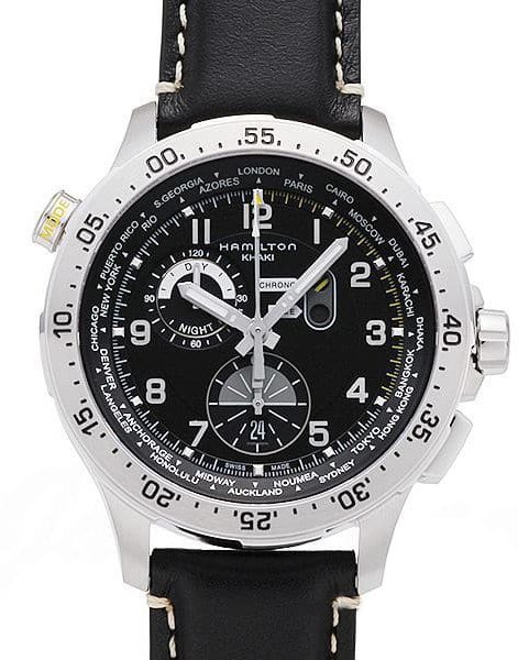 Hamilton Khaki Aviation Worldtimer Chrono Quartz