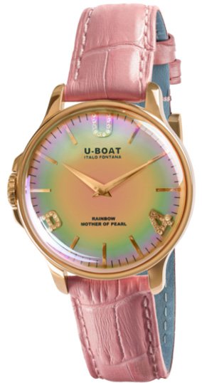 U-Boat Rainbow 38 Pink IP Gold U-Boat Rainbow 38 Pink IP Gold