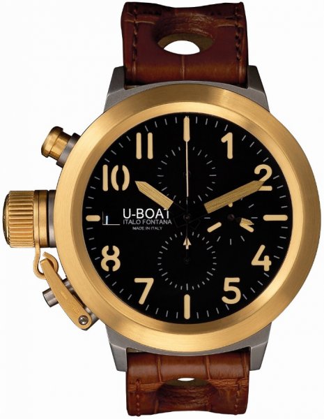 U-Boat Flightdeck 50 Titanium Gold Bezel U-Boat Flightdeck 50 Titanium Gold Bezel