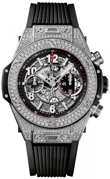 Hublot Big Bang Unico Titanium Pave 45mm Automatic Chronograph