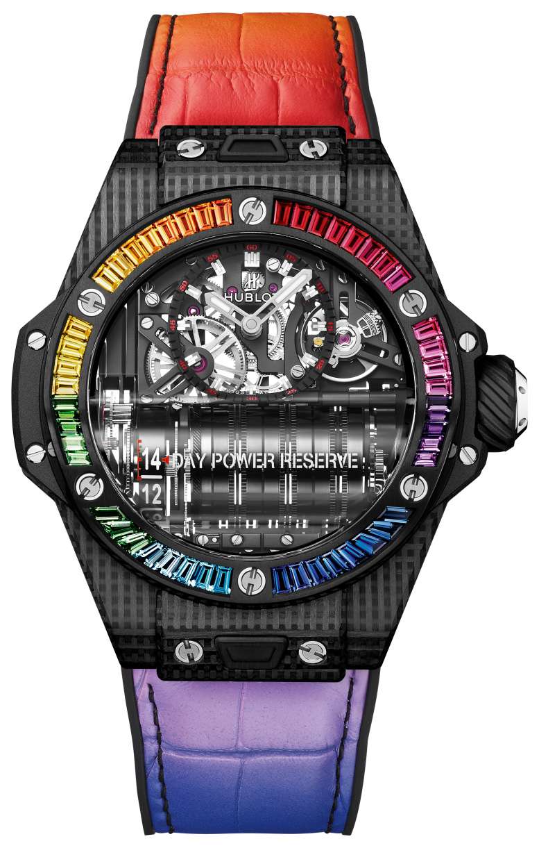 Hublot Big Bang MP-11 Power Reserve 14 Days 3D Carbon Rainbow 45 mm -  911.QD.0123.LR.4099 | Uhrinstinkt