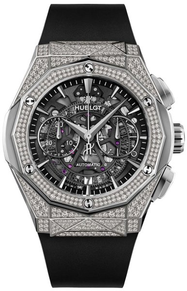 Hublot Classic Fusion Aerofusion Automatic Chronograph Orlinski Titanium Pavé 45mm