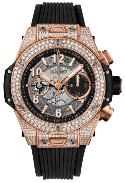 Hublot Big Bang Unico King Gold Pave 44mm Automatic Chronograph