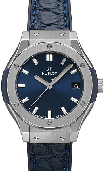 Hublot Classic Fusion 33mm Quartz Titanium Blue