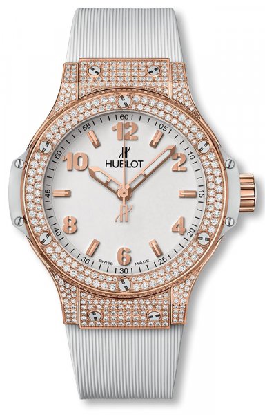 Hublot Big Bang Gold White Pave Quarz