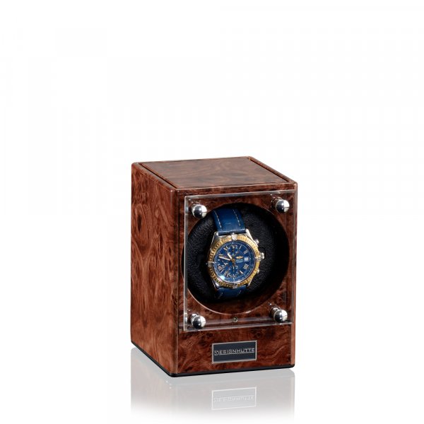 Modular watch winder Piccolo burlwood