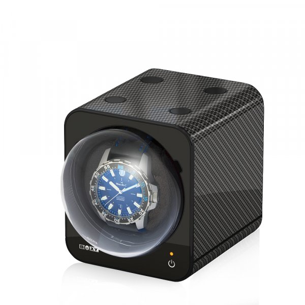 Beco Watch winder Boxy Fancy Brick Carbon