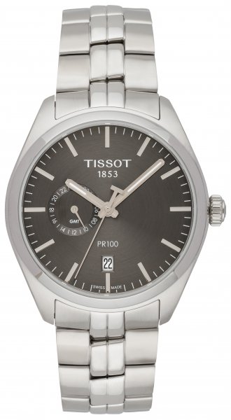 Tissot pr 100 dual time sale