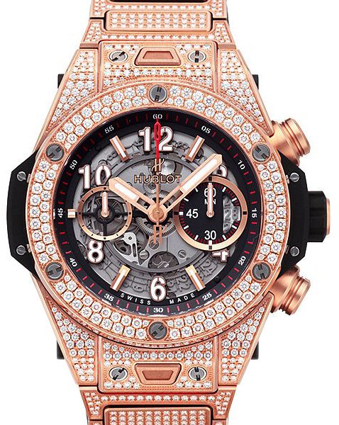 Hublot Big Bang Unico King Gold Pave 45mm Automatic Chronograph Hublot Big Bang Unico King Gold Pave 45mm Automatic Chronograph
