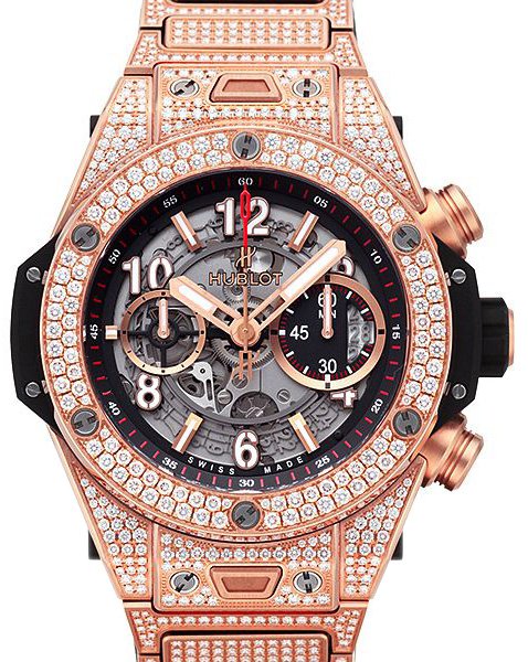 Hublot Big Bang Unico King Gold Pave 45mm Automatic Chronograph