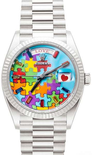 Rolex Day-Date 36 Puzzle Emoji Jigsaw Motif 128239 | Uhrinstinkt