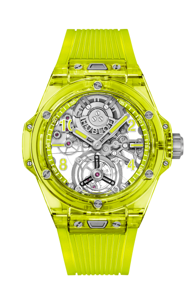 Hublot Big Bang Tourbillon Automatic Yellow Neon Saxem 44 mm Hublot Big Bang Tourbillon Automatic Yellow Neon Saxem 44 mm