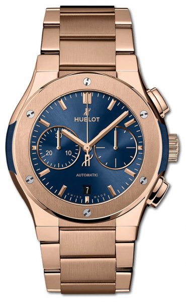 Hublot Classic Fusion Chronograph King Gold Blue Bracelet 42 mm Hublot Classic Fusion Chronograph King Gold Blue Bracelet 42 mm
