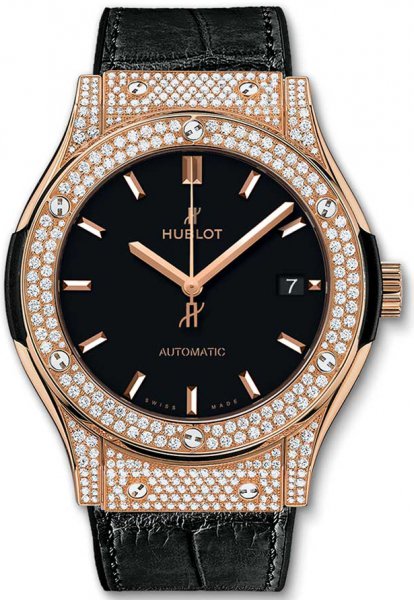 Hublot Classic Fusion King Gold Pave 45 mm