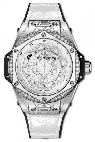 Hublot Big Bang One Click Sang Bleu Steel White Diamonds 39 mm