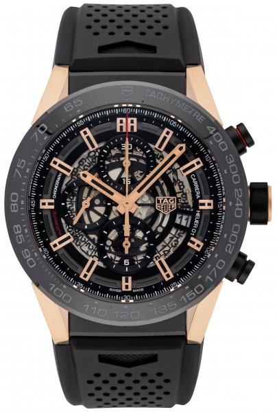 Tag Heuer Carrera Calibre HEUER 01 Automatik Chronograph 45mm Titanium Roségold