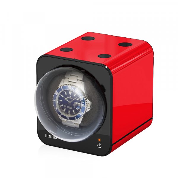 Beco Watch winder Boxy Fancy Brick Red