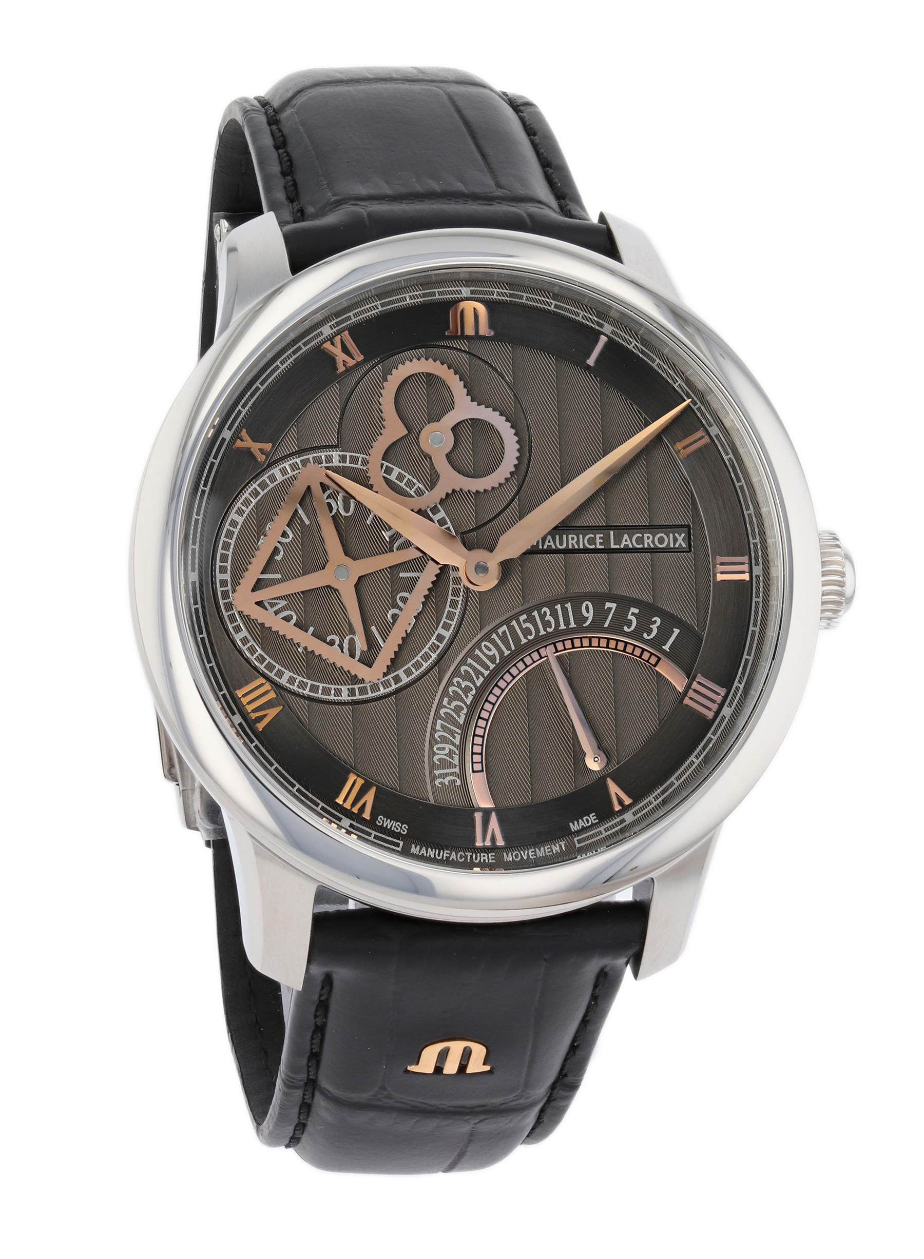 マリ Maurice Lacroix Masterpiece Square Wheel Retrograde 43mm MP6058
