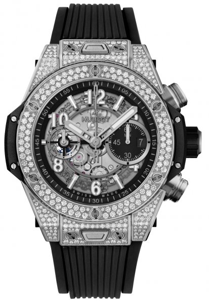 Hublot Big Bang Unico Titanium Pave 44mm Automatic Chronograph